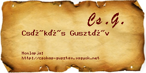 Csókás Gusztáv névjegykártya